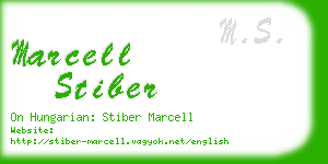marcell stiber business card